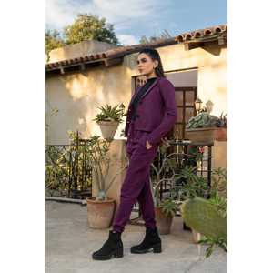 Ensemble 2 pièces décontracté uni pour femme, style Baddie Spring, taille haute, coupe ajustée, Trackstar, OEM, marque privée - Product Image 3