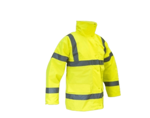 เสื้อแจ็กเก็ตก่อสร้างกันน้ำมีฮู้ดปรับได้ผ้าระบายอากาศได้ดีมีความปลอดภัยสูงสะท้อนแสง - Product Image 2