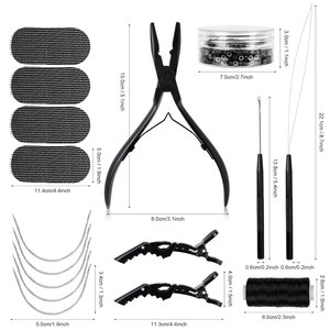 Kit Profesional de Pinzas para Extensiones de Cabello con Accesorios para Extensiones de Cabello con Anillos, Micro Anillos y Nano Anillos - Product Image 1
