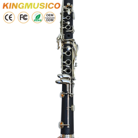 Eb Clarinet Ebonite Body with 17 Keys & 6 Rings | Nickel-Plated Keywork, Sheep Gut Pads | Student & School Clarinet OEM Supply