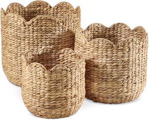 Cesta de Jacinto de Agua Tejida a Mano con Asas, Cesta de Almacenamiento de Ropa Ecológica, Mayorista Vietnamita - Product Image 6