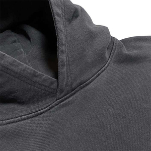Moda 420gsm Pull Hoodies Hombres Heavy Distressed Oversized Vintage Washed Stone Hoodie 2025 Winter Fleece Zipper Wholesale - Product Image 4
