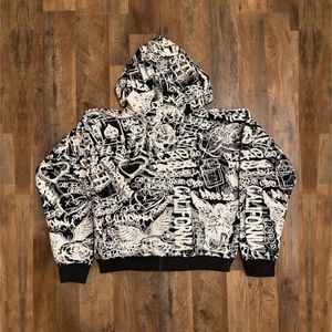 Sudadera con capucha personalizada Fabricante Hombres Streetwear Vintage Lavado ácido Desgastado Bordado Apliques Patchwork Lavado ácido Sudadera con capucha - Product Image 3