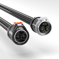 Connecteur hybride mâle-femelle étanche à verrouillage rapide 120A+10A MJ32 2+5 broches IP67 pour transmission de signal BMS