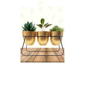 Pots de fleurs en métal de qualité supérieure avec vernis pour la maison et le jardin Pots de fleurs en métal et jardinière avec nickelé pour mariage - Product Image 5