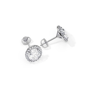 18K Solid White Gold Plated Oval Cut Lab Grown Moissanite Stud <b>Earrings</b> <b>Screw</b> <b>Back</b> Design Daily Wear Gift <b>for</b> Women - Product Image 5