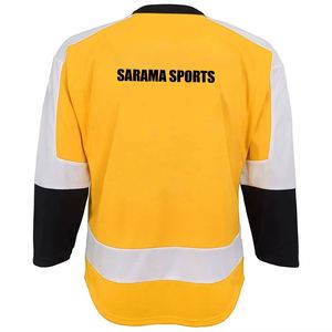 Camiseta de hockey sobre hielo personalizada transpirable de diseño único, moda al por mayor de la mejor calidad con diseño de su propio logotipo, camiseta de hockey sobre hielo - Product Image 3