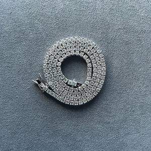 Alta calidad 18K oro sólido cubano tenis cadena diamante elegante joyería fina hombres boda compromiso regalo - Product Image 6