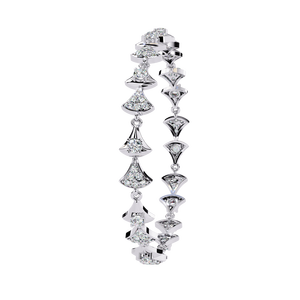 Magnifique bracelet et jonc en or 18 carats avec diamants de laboratoire, bijoux luxueux - Product Image 1