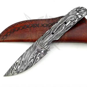 Kit de fabrication de couteaux de camping et de chasse à lame fixe en acier damas, fait à la main, entièrement personnalisé, OEM - Product Image 4