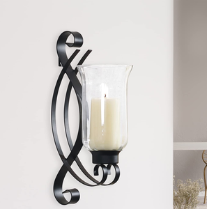 Portavelas de Metal decorativo montado en la pared Decoración interior y exterior Nuevo diseño Precio asequible - Product Image 1