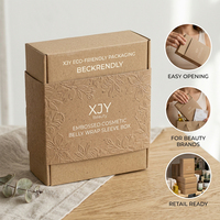 Caja de Embalaje de Papel Reciclado con Diseño en Relieve Ecológico XJY para Cosméticos, Ideal para Marcas de Belleza