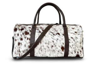 กระเป๋าทรงดัฟเฟิลหนังวัวคลาสสิกความจุขนาดใหญ่มีซิปปิดล้อสุดหรูสำหรับสัปดาห์พิเศษสำหรับการเดินทางไปยิมกีฬาใช้ข้ามคืน - Product Image 4