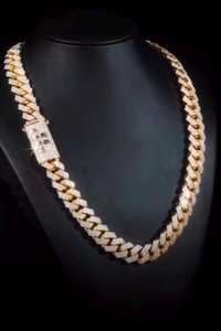 Collar de Cadena Cubana de Lujo con Baño de Rodio y Acabado Dorado, Joyería Hip Hop, 12 mm, 30 Quilates, Piedras de Moissanita VVS, Regalo para Fiestas - Product Image 4