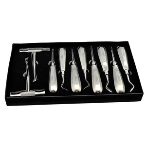 Kit de 10 Elevadores de Raíz Dentales Manuales de Acero Inoxidable para Extracción Quirúrgica, Elevación de Raíces y Endodoncia - Product Image 4