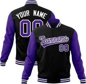 Mode Streetwear mode université vestes personnalisé professionnel 2025 haute qualité hommes contraste couleur Bomber veste - Product Image 4