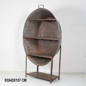 Estantería de Hierro Estilo Industrial con Melamina y Madera Maciza para Hogar, Oficina, Comedor, Hotel, Mueble Duradero de Metal y Vidrio - Product Image 4