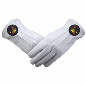 Guantes de algodón blanco de alta calidad para masones artesanías de bordado hecho a mano accesorio de Regalia francesa costura - Product Image 3