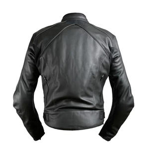 Chaqueta de Cuero Vacuno Genuino para Hombre, Ajustada, con Revestimiento de Lona, Impermeable, Transpirable, Estilo Urbano, Personalizable - Product Image 3