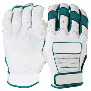 Benutzer definierte hochwertige Adult Baseball Long Cuff Batting Glove Großhandel Premium Kunstleder Batting Gloves Baseball