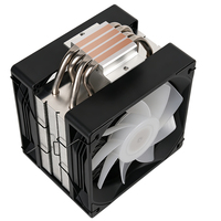 Refroidisseur d'air pour processeur XINMAI Infinity Mirror, 4 caloducs, ventilateur ARGB PWM, 240W TDP pour Intel LGA1851 AMD AM5 PC de jeu