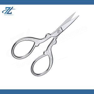 Tijeras de Acero Inoxidable con Mango de Plástico, Recortador de Barba y Vello Nasal de Cabeza Redonda, Tamaño Pequeño para Hombres y Mujeres, para Recortar Cejas - Product Image 4