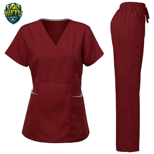 ชุดพยาบาลพิมพ์ลายแขนสั้นสำหรับโรงพยาบาลชุดพยาบาลสำหรับฤดูร้อนระบายอากาศได้ดีดีไซน์พรีเมี่ยม - Product Image 1