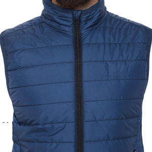 Chaqueta acolchada de nailon 100% informal para hombre, chaleco de alta calidad, transpirable, con cremallera, cuello redondo, exterior de invierno, chalecos de talla grande para hombre - Product Image 5