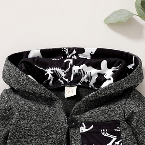 Survêtement bébé en velours du fabricant pour les tout-petits Ensemble d'hiver doux et respirant Motif imprimé grande taille - Product Image 4