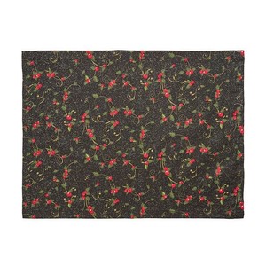 12 pièces 100% coton noir set de table avec motif cerise tapis de table décoratifs 35x45cm accessoire de table à manger élégant et durable - Product Image 1