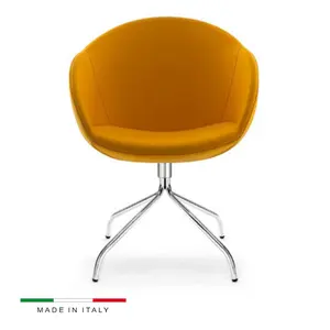 Sedia visitatore imbottita girevole italiana di alta qualità poltrona girevole dal design moderno per ufficio riunioni