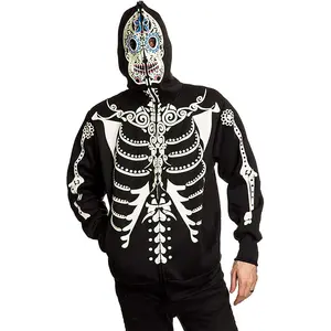 Sweats à capuche pour hommes de qualité supérieure sweats coton polaire tissu éponge français fermeture éclair solide conception en relief respectueux du budget - Product Image 1