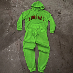 Custom Sweatsuits Manufacturer Designer High Quality Heavyweight Blank <b>Hoodies</b> and Baggy Sweatpants Set Tracksuit for Men - Product Image 1
