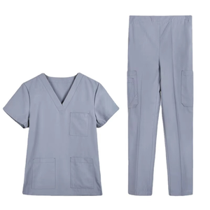 Conjunto de uniforme médico activo para mujer, conjunto de Top y pantalón de calidad Premium, conjuntos de uniformes médicos, uniforme de trabajo de manga corta de talla grande - Product Image 6