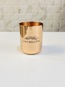 Pot à bougie vide en acier inoxydable de luxe fait à la main avec finition polie en cuivre pour la décoration de la maison de Noël - Product Image 5