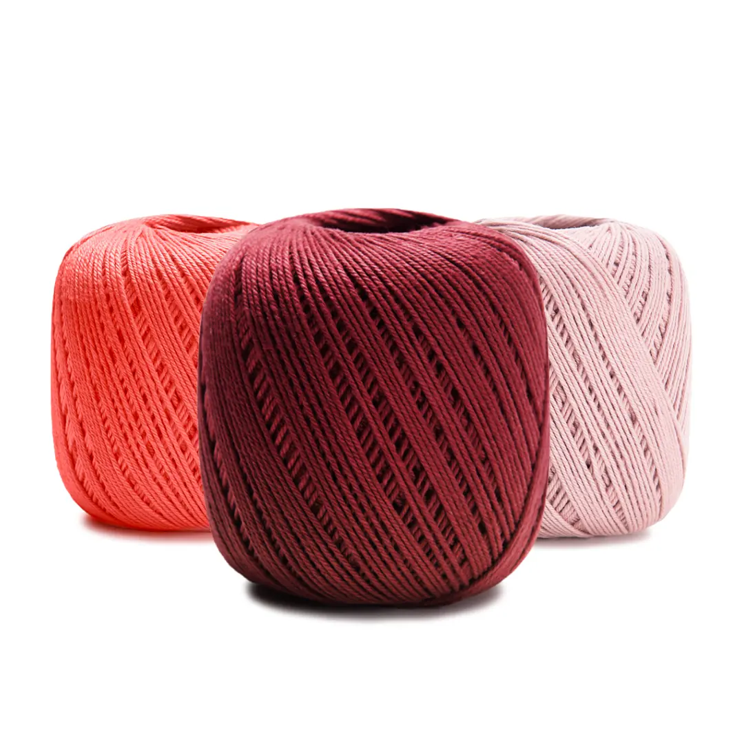 100% Mercerized Brazilian Cotton Yarn Ne 4/4 590 Tex - 100g 170m Light Worsted DK Thread For Knitting And Crocheting