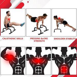 Venta al por mayor de alta calidad de metal en forma de H Parallettes Push up Stand Bar Barras <span class=keywords><strong>paralelas</strong></span> Entrenamiento muscular <span class=keywords><strong>Calistenia</strong></span> Parallettes - Product Image 5