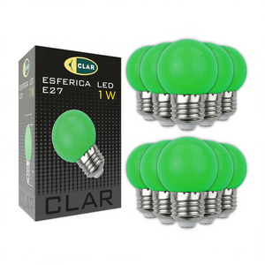 Bombilla LED Esférica E27 1W 230V Color Verde - Product Image 2