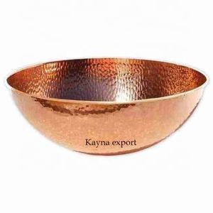 Bol en métal martelé de luxe en cuivre fini de mariage bol de service de fruits en métal décoratif pour la maison et le restaurant bol à usage de cuisine - Product Image 1