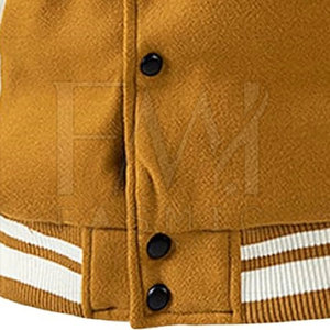 Chaqueta Letterman Ligera Personalizada para Hombre, Estilo Pekín, con Mangas Largas de Color Sólido, Forro de Lona y Felpa para Invierno, Logotipo Personalizado - Product Image 5