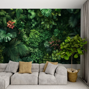 <span class=keywords><strong>Papel</strong></span> <span class=keywords><strong>pintado</strong></span> moderno personalizado de vegetación Tropical pegatinas de pared a prueba de humedad para sala de estar sofá dormitorio pared Hospital - Product Image 4