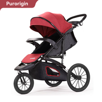 Poussette de jogging légère et tendance en aluminium à 3 roues Purorigin OEM&ODM, poussettes pour bébés Cybex, poussette-vélo