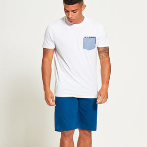 Camiseta de Manga Corta para Hombre, Estilo Juvenil Unisex, Diseño en Blanco Bordado, Tejido Ecológico de Poliéster/Algodón de 200 Gramos - Product Image 1