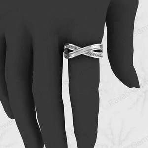 High Quality 925 Sterling Silver Cross Band Semi Mounting Bezel <b>Ring</b> Setting With CZ Resin Ashes Work Customizable Size Jewelry - Product Image 6