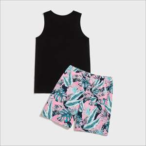 Ensemble d'été personnalisé pour homme - T-shirt respirant en polyester/coton et short assorti avec logo imprimé numériquement pour le sport, la gym et les tenues décontractées - Product Image 2