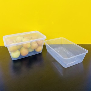 1000ml Rectangular PP Plastic Food <b>Container</b> with Transparent Lid | <b>Takeaway</b> Food <b>Container</b> | Vietnam Manufacture Tien Duc - Product Image 1