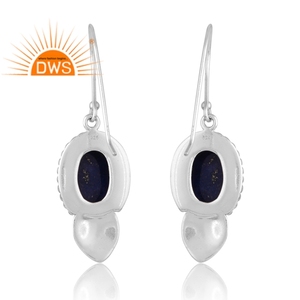 Pendiente colgante de piedras preciosas de lapislázuli Natural de Plata de Ley 925, joyería personalizada para mujer, regalo para ella - Product Image 2