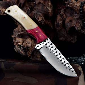 Couteaux de vente entière personnalisables OEM de qualité supérieure Couteau de chasse classique fabriqué à la main avec manche en os véritable en acier au carbone - Product Image 4