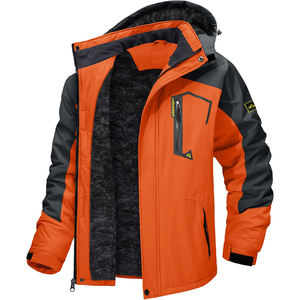 Veste de ski d'hiver pour homme avec logo personnalisé, imperméable, coupe-vent, isolée en polaire, veste de montagne à capuche, fermeture éclair - Product Image 5
