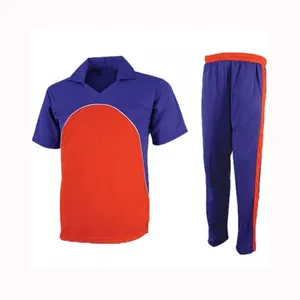 Kit Seragam Kustom Kemeja Lengan Pendek dan Celana Panjang Seragam Kriket Tersublimasi-Pakaian Pertandingan Kriket Kustom